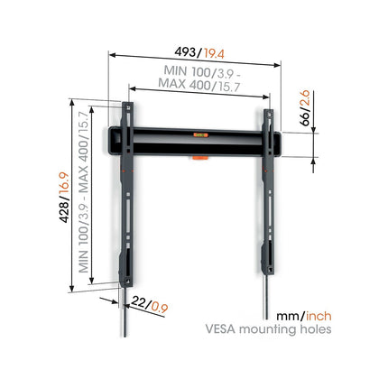 Support mural TV VOGEL'S COMFORT TVM 3408 32-77''