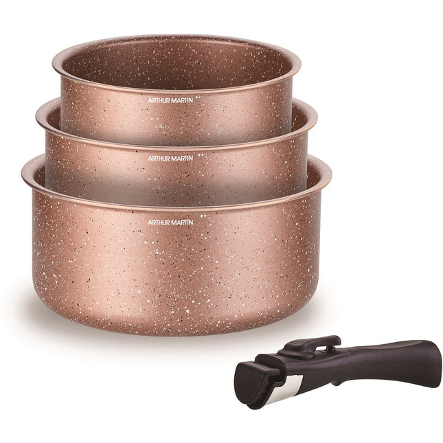 Batterie de cuisine ARTHUR MARTIN de 3 casseroles