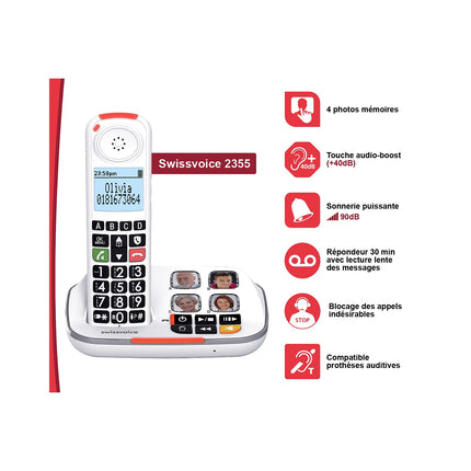 Téléphone sans fil SWISSVOICE XTRA 2355 Voice