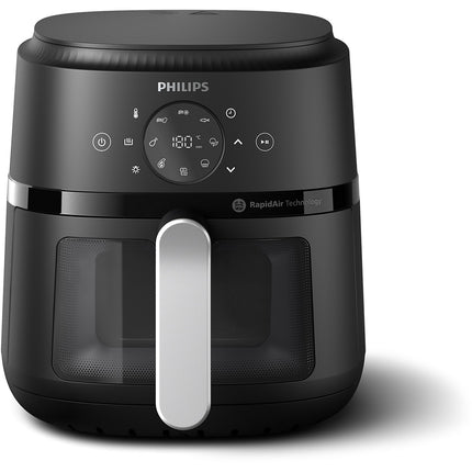 Airfryer PHILIPS NA231/00 Friteuse sans huile avec fenêtre de cuisson Noir/Argent, Série 2000 6.2L