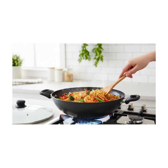 Wok ESSENTIELB 32cm céramique noir
