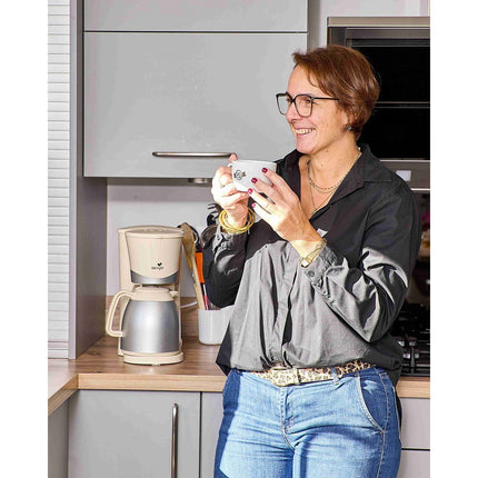 Cafetière filtre SENYA Simple Coffee - Isotherme - Crème