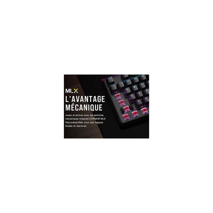 Clavier gamer CORSAIR K70 Core Gris