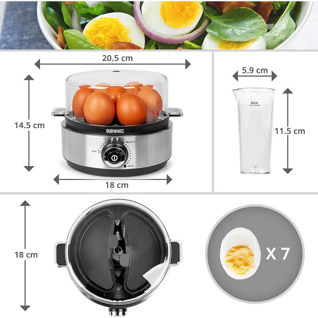 Cuiseur à oeufs DURONIC Duronic EB40 BK Cuiseur à œufs 400W 1 à