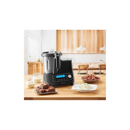 Robot cuiseur MOULINEX Clickchef noir HF456810 + cuiseur vapeur