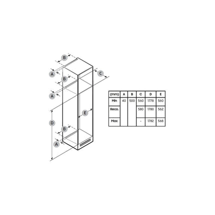 Réfrigérateur 1 porte encastrable SAMSUNG BRR29600EWW/EF