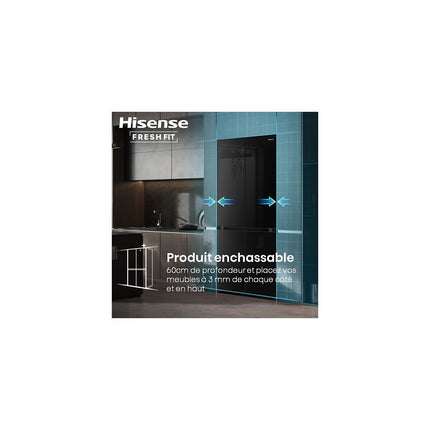 Réfrigérateur multi portes HISENSE RQ768N4GBE freshfit