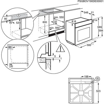 Four encastrable ELECTROLUX EOX8P38WZ Pyrolyse Chaleur tournante et Fonction Pizza 71L