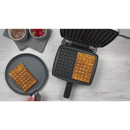 Croque, gaufrier, gaufrette LAGRANGE super 2 antiadhésif noir gaufres +GT+CM