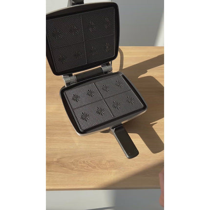 Croque, gaufrier, gaufrette LAGRANGE super 2 antiadhésif noir gaufres +GT+CM