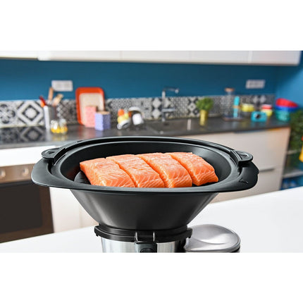 Robot cuiseur MOULINEX Clickchef noir HF456810 + cuiseur vapeur