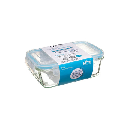 Boîte hermétique 5FIVE Clipeat en verre 0.8L