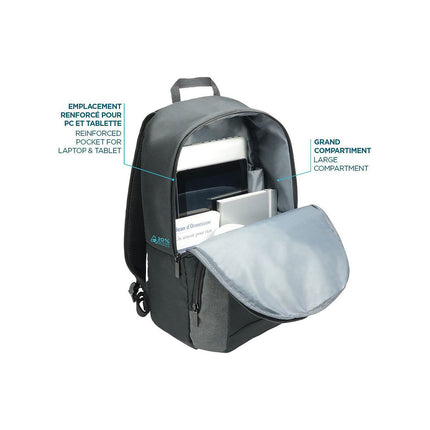 Sac à dos MOBILIS TheOne Éco-conçu PC 14-15,6'' Noir/Gris