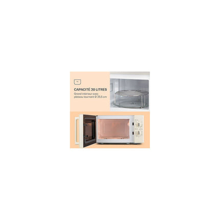 Micro ondes combiné KLARSTEIN Caroline - Crème