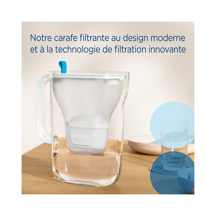 Carafe filtrante BRITA style bleu