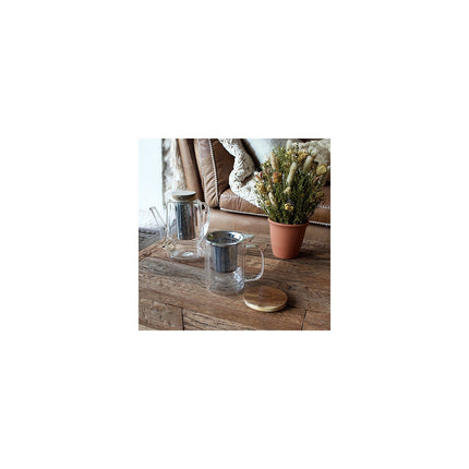 Théière OGO LIVING Tisanière Gustave en verre double paroi