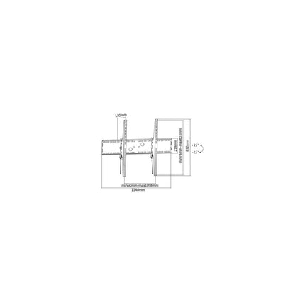 Support mural TV KIMEX inclinable pour TV 60 à 100''