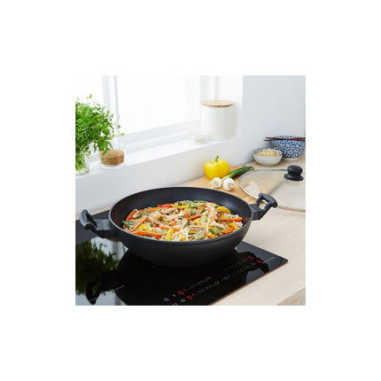 Wok ESSENTIELB Aluminium forgé Noir diam32cm