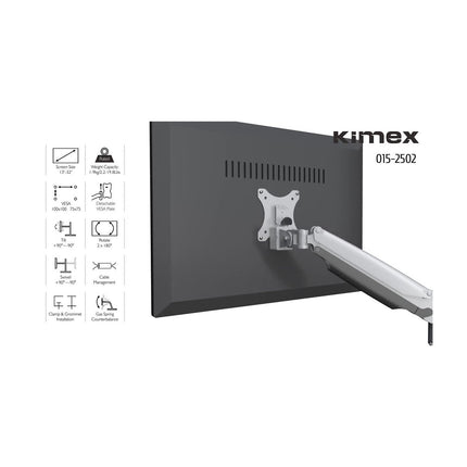 Support écran PC KIMEX Full Motion 2 écrans PC 13 à 32''