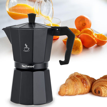 Cafetière italienne TECHWOOD Cafetière Moka Traditionnelle en Alumini