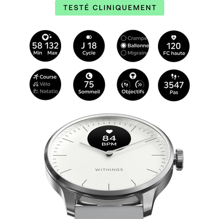 Montre santé WITHINGS Scanwatch Light Gold