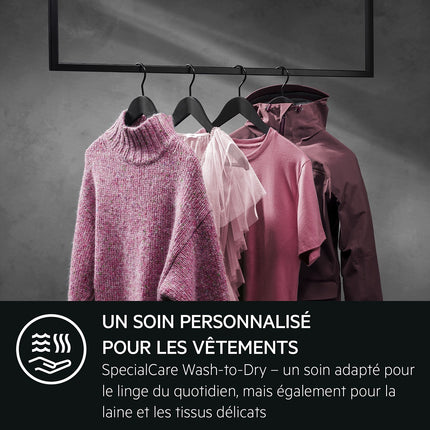 Lave linge séchant hublot encastrable AEG LWG88416BI