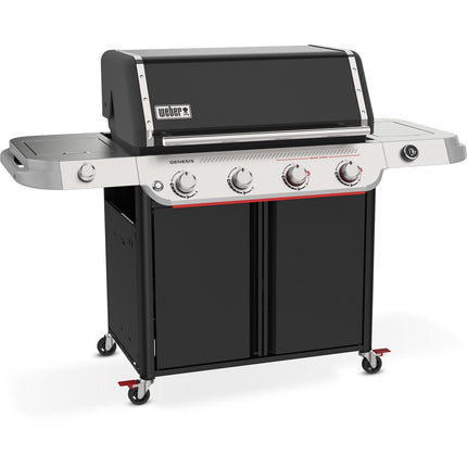 Barbecue gaz WEBER Genesis E-435W, sur chariot, 5 brûleurs dont 1 latéral, surface de cuisson 86 x 48 cm