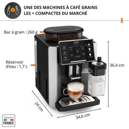 Expresso Broyeur KRUPS EA910E10 sensation silver