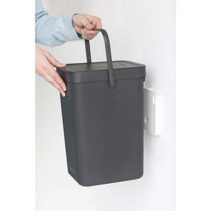 Poubelle de cuisine manuelle BRABANTIA Sort & Go 12L Grey