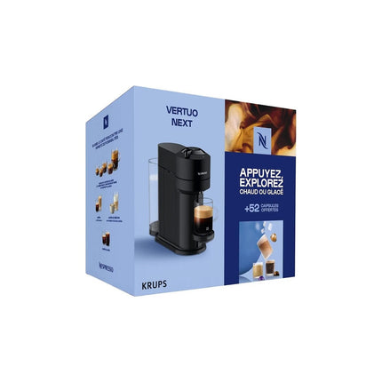 Nespresso KRUPS Vertuo Next Nespresso Noir Mat et 52 cap