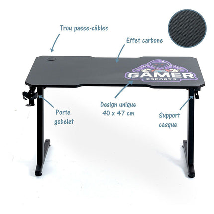 Bureau gamer AMSTRAD DESK120Z-GAMER