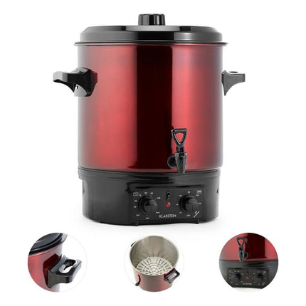 Stérilisateur de bocaux KLARSTEIN Biggie 27L 2000W Rouge Reconditionné