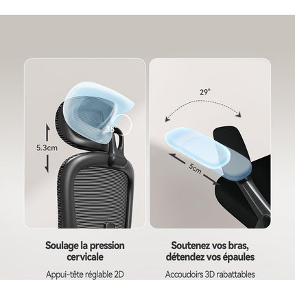 Fauteuil ergonomique SIHOO M102C chaise ergonomique noir