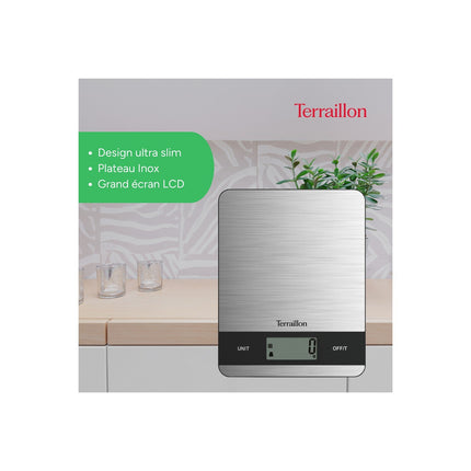 Balance de cuisine TERRAILLON SLIM STEEL 15368