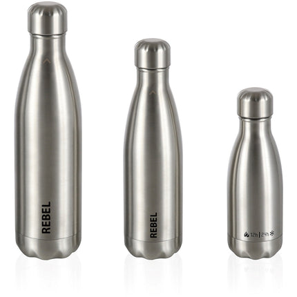 Bouteille isotherme LES ARTISTES Rebel metallic argent 50cl A-1997