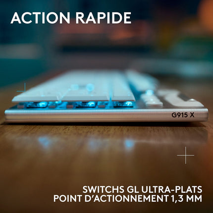 Clavier gamer sans fil LOGITECH G915 X Lightspeed Tactile