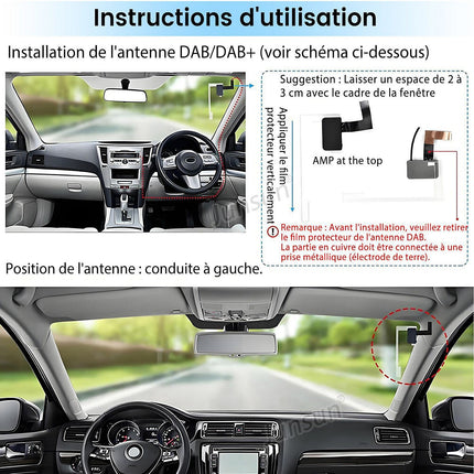 Autoradio connecté JUNSUN DAB pour autoradios, DAB uniquement