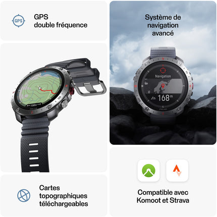 Montre sport POLAR GRIT X2 PRO Night Black S-L + H10
