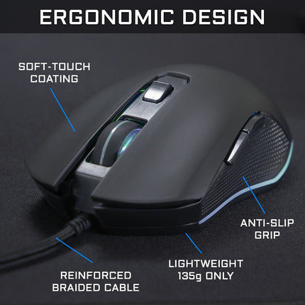 Souris Gamer Filaire THE G-LAB KULT-HELIUM