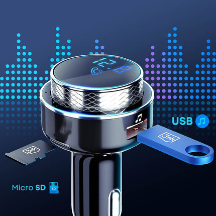 Transmetteur FM 3MK Transmetteur FM Bluetooth Chargeur Noir
