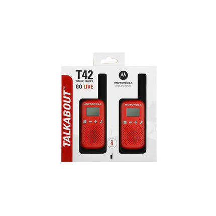 Talkie walkie MOTOROLA TLKR-T42 WE TWIN PACK rouge