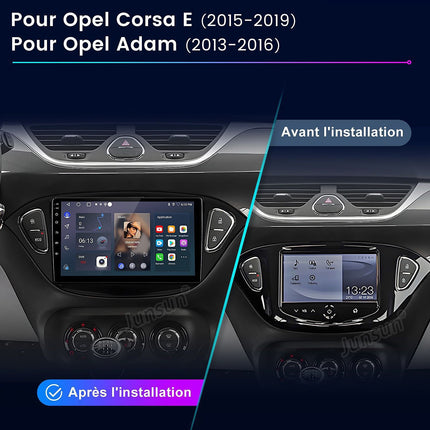 Autoradio connecté JUNSUN pour Opel Corsa E 2015-19 64G Carplay