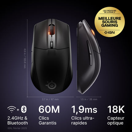 Souris Gamer Sans Fil STEELSERIES Rival 3 WL Gen 2