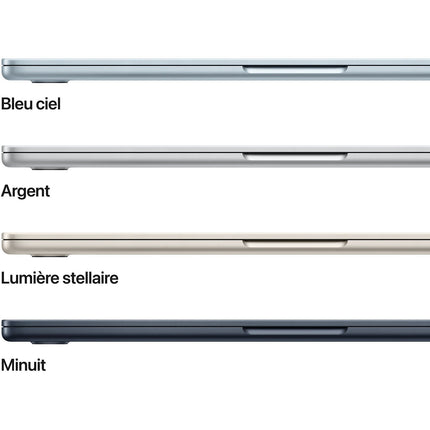 Ordinateur Apple MACBOOK Air 13" Puce M5 CPU 10 / GPU 8 coeurs Mémoire RAM 16Go Stockage 512Go SSD Lumière stellaire