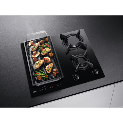 Plaque mixte induction gaz AEG HDB64623NB