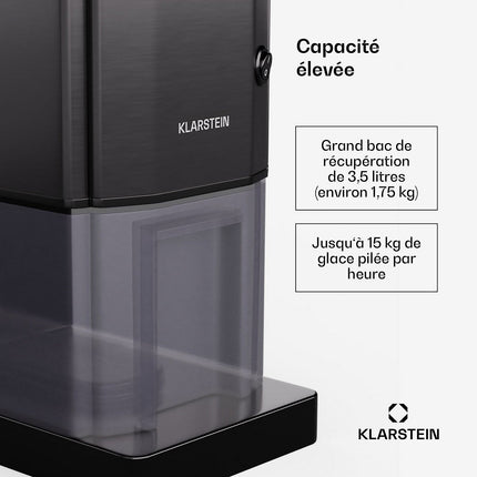 Machine à piler la glace KLARSTEIN Icebreaker broyeur glace 15 kg/h 3,5L Reconditionné