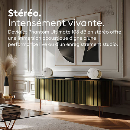 Enceinte résidentielle DEVIALET Phantom Ultimate 108 dB Light Pearl