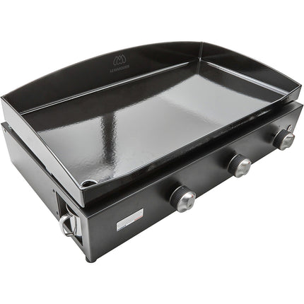 Plancha gaz LE MARQUIER Pure 375 Noir 3 brûleurs à poser, 75x40 cm