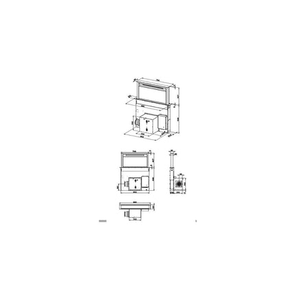 Hotte plan de travail ROBLIN ZELIE 900 VERRE NOIR