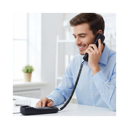 Téléphone filaire AVIZAR de Bureau Compact - Fonction Mute & Bis